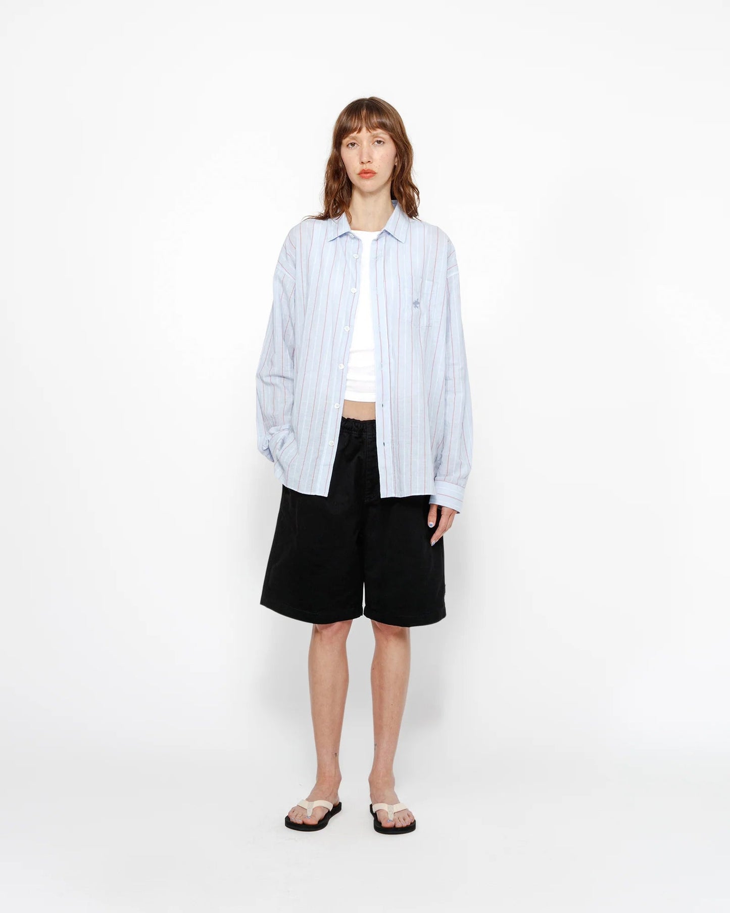SHORT DE PLAGE EN COTON GRATTÉ