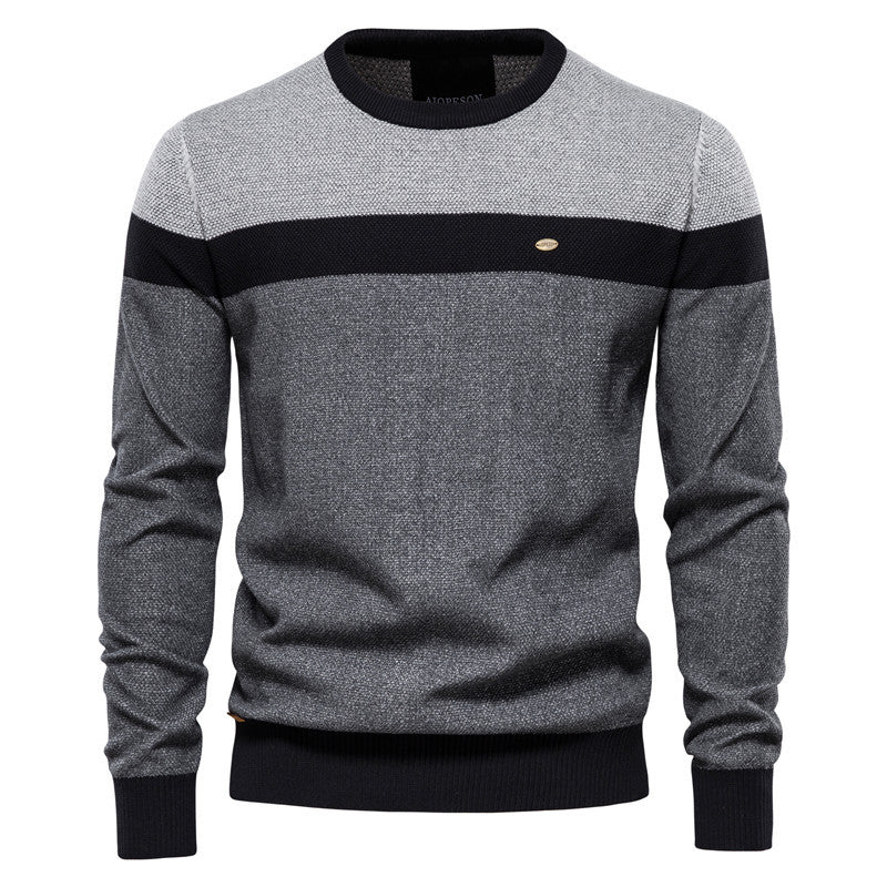 Pull homme décontracté chaud de couleur unie