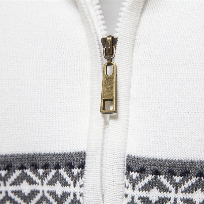Pull en maille décontracté pour hommes à demi-fermeture éclair, motifs ethniques