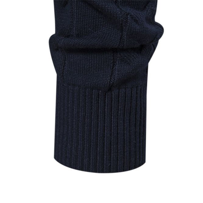 Pull en maille décontracté pour hommes à demi-fermeture éclair, motifs ethniques