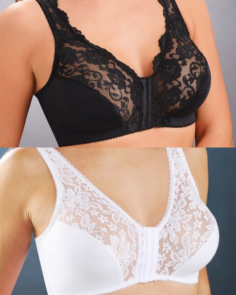🎁1 acheté = 1 offert🎁 - Soutien-gorge en dentelle extensible à fermeture avant