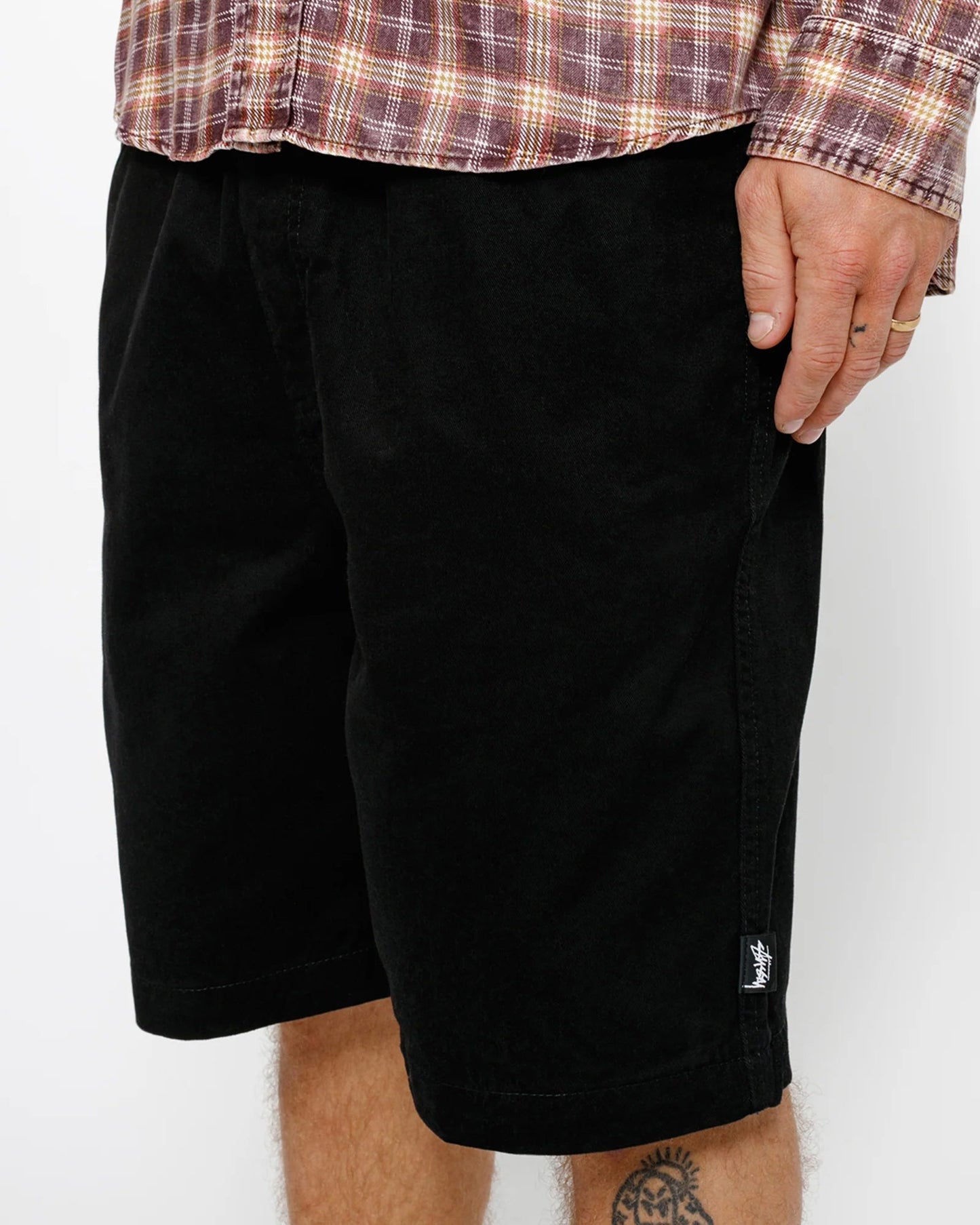 SHORT DE PLAGE EN COTON GRATTÉ