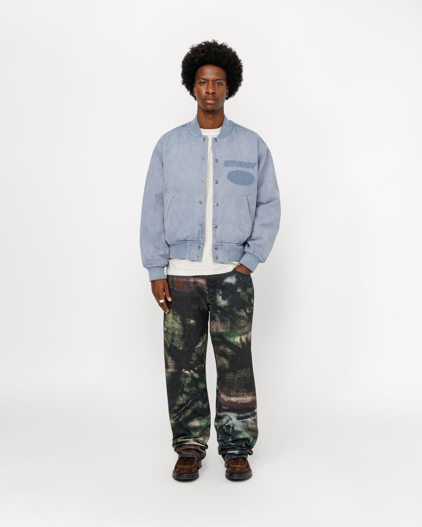 BLOUSON TEDDY EN TOILE AVEC LOGO GHOST