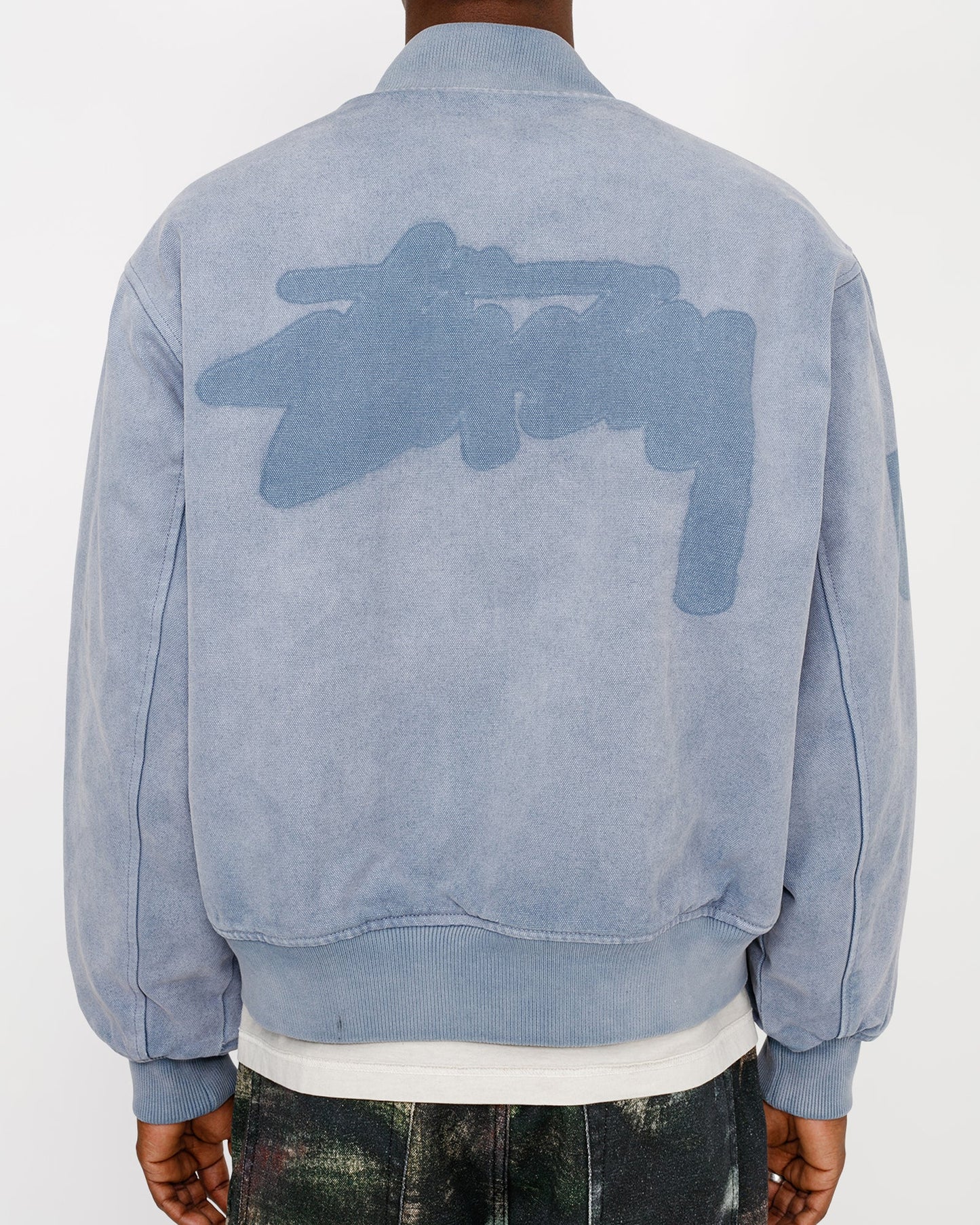 BLOUSON TEDDY EN TOILE AVEC LOGO GHOST