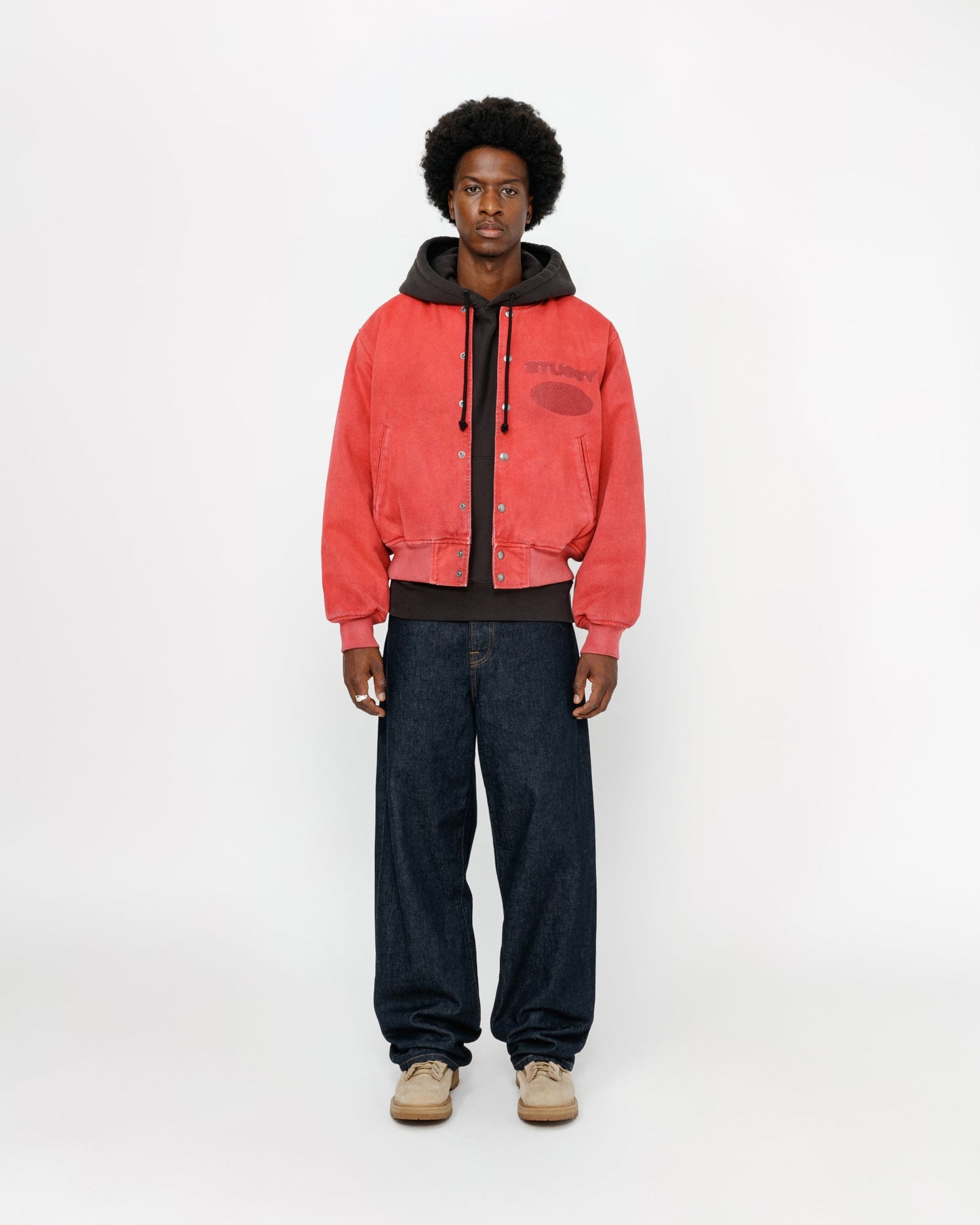 BLOUSON TEDDY EN TOILE AVEC LOGO GHOST
