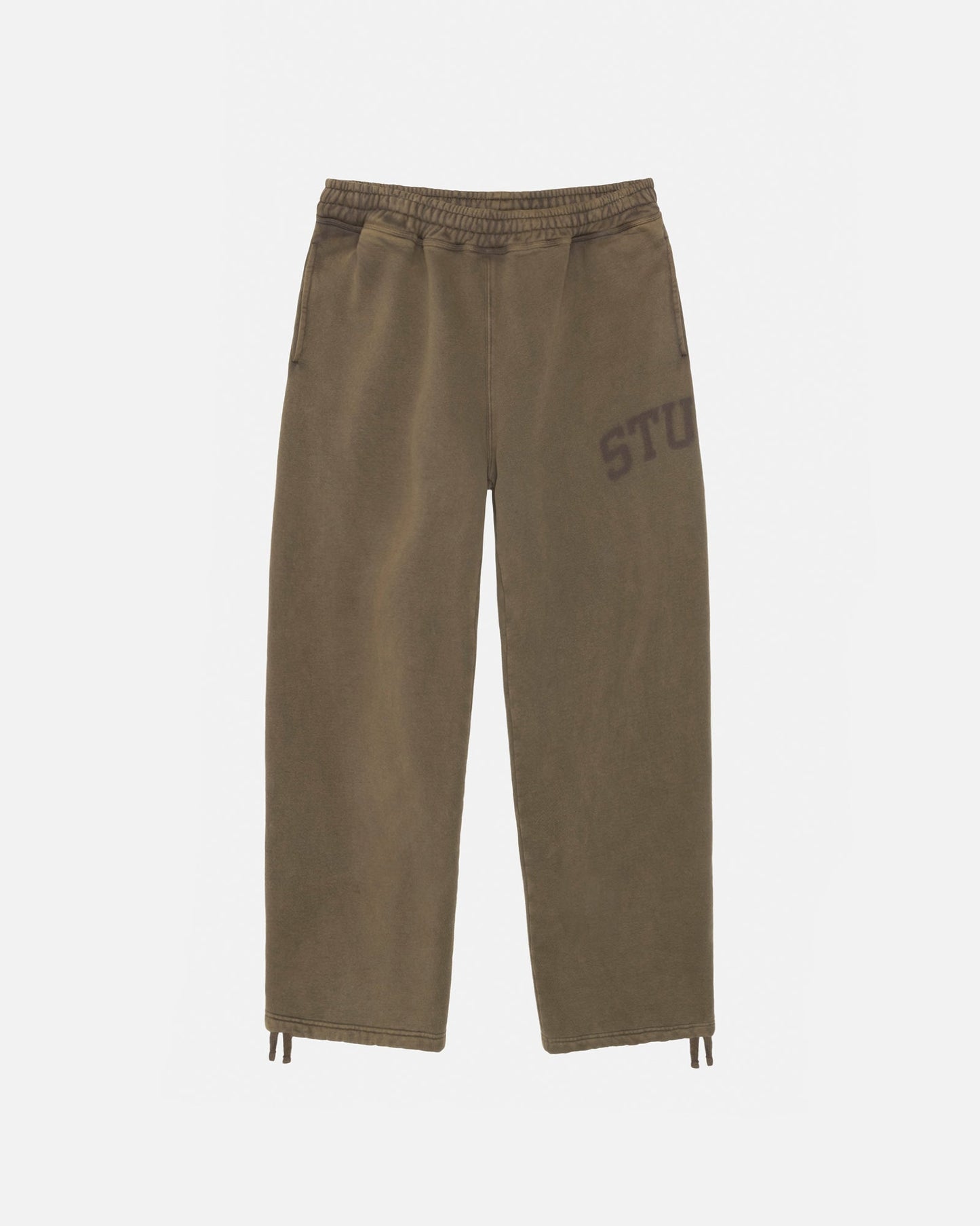 PANTALON EN MOLLETON GRAPHIQUE DÉLAVÉ
