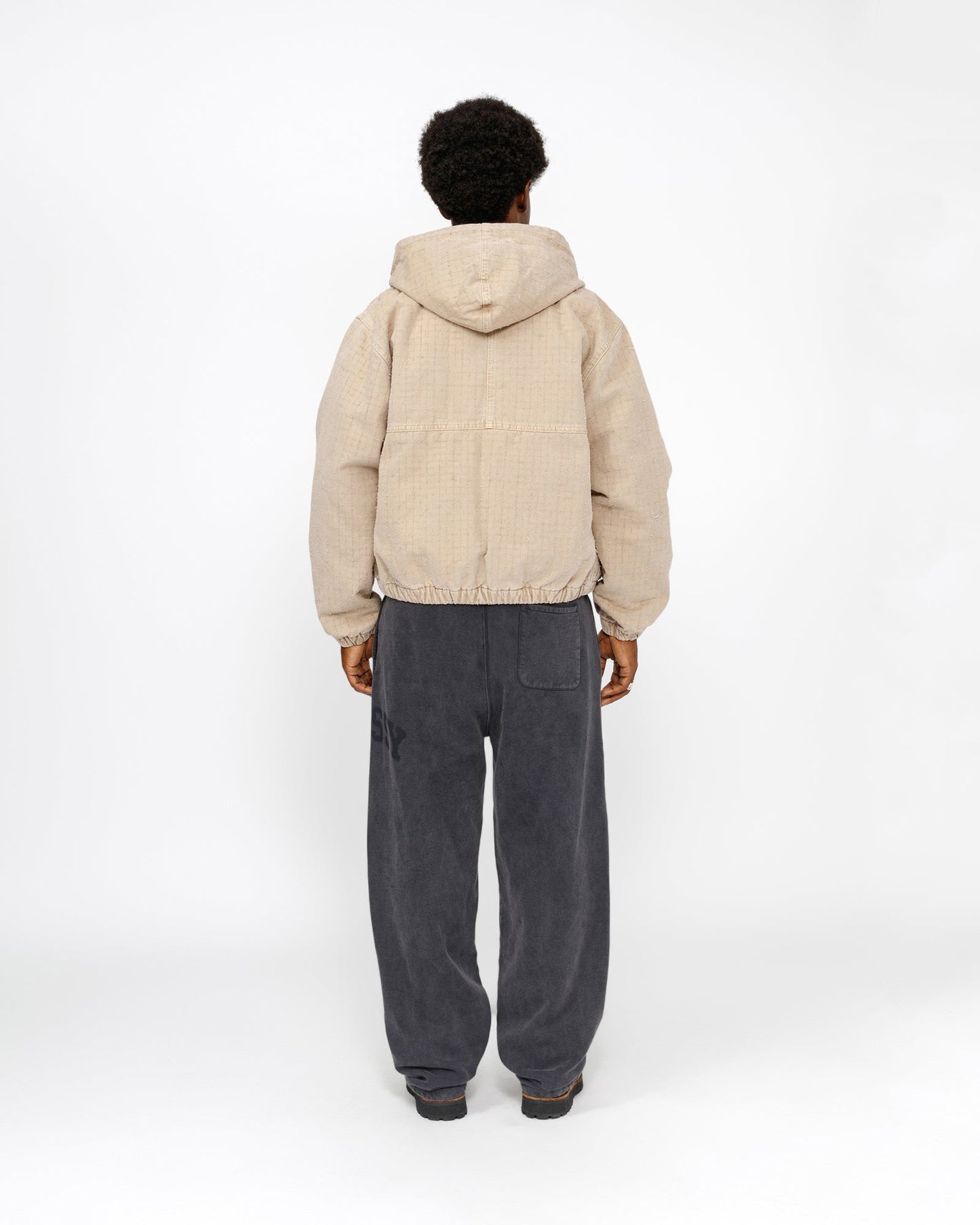 PANTALON EN MOLLETON GRAPHIQUE DÉLAVÉ