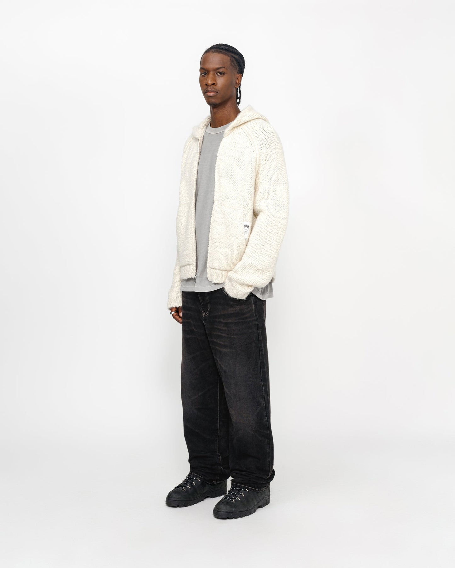 JEAN TRÈS AMPLE EN DENIM DÉLAVÉ VINTAGE