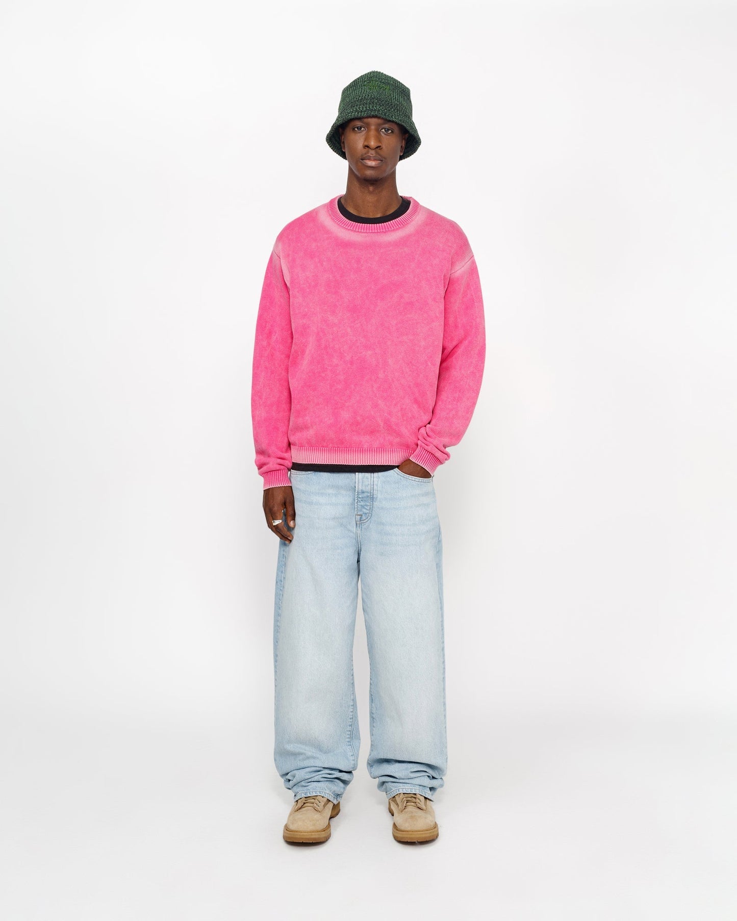 PULL EN TRICOT DE COTON DÉLAVÉ