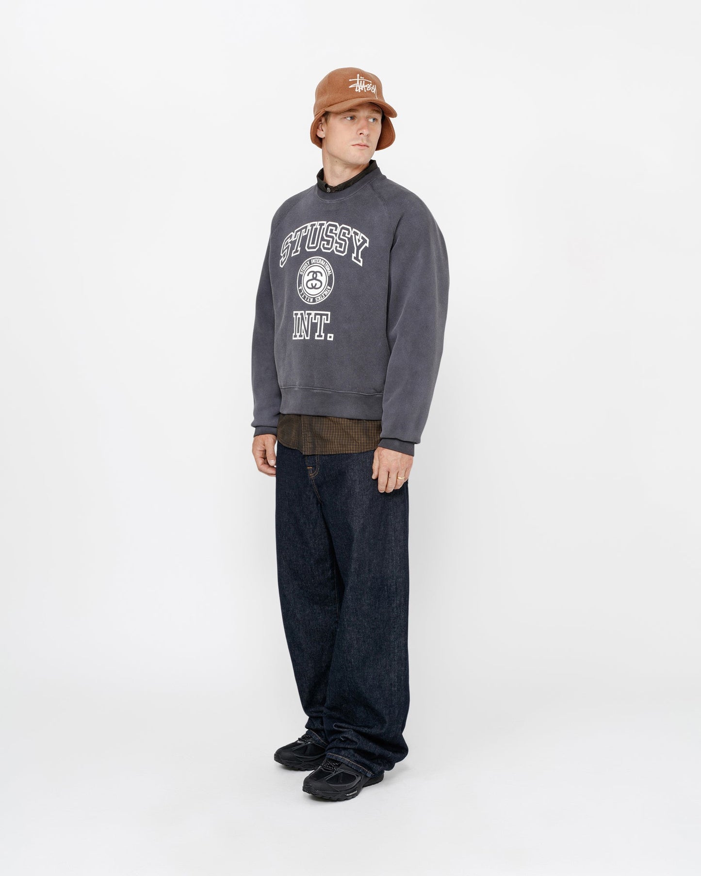 SWEAT RAGLAN COL ROND SURJETÉ STYLE UNIVERSITAIRE