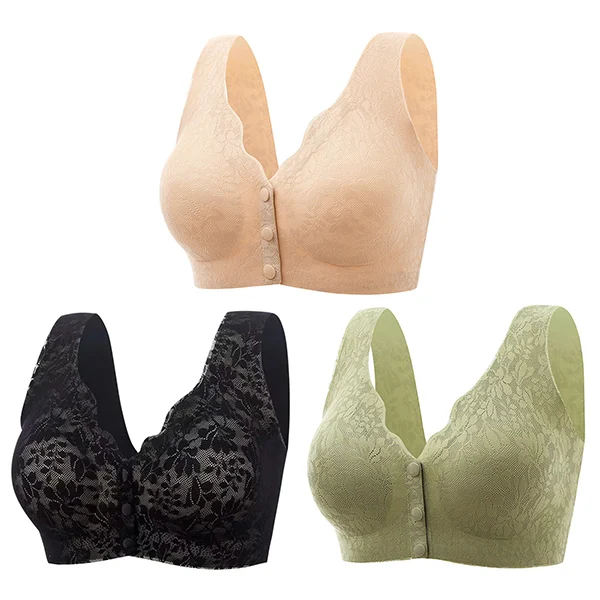 🔥Achetez-en 1, obtenez-en 2 gratuitement maintenant🔥 Soutien-gorge sans armature doux avec boutons à l'avant