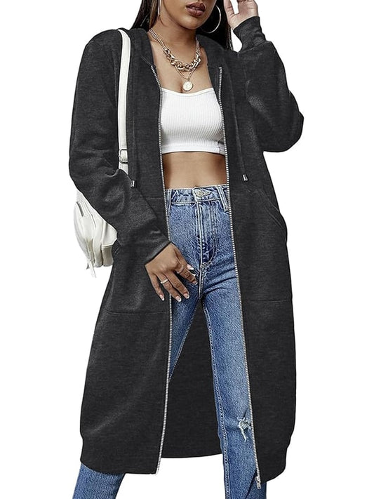 🔥Best-1 Sale Langlieger🔥Damen Herbst/Winter 2025 Lässige Fleece-Kapuzenpullover mit Reißverschluss
