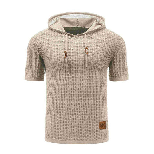 Herren Pullover Jacquard Einfarbig Kapuzenpullover Basic Vintage Stil