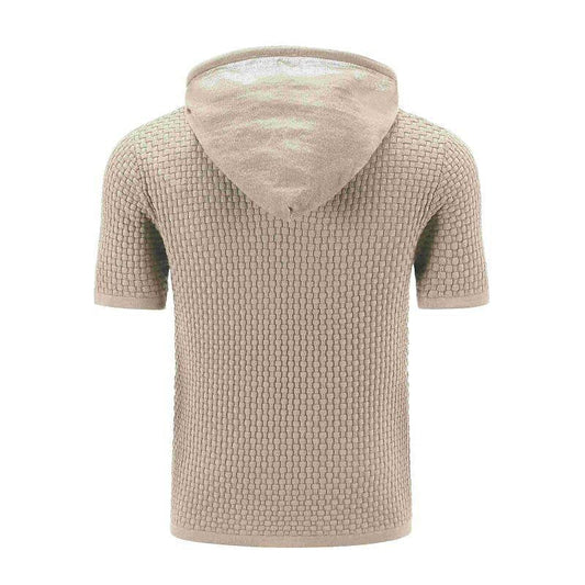Herren Pullover Jacquard Einfarbig Kapuzenpullover Basic Vintage Stil