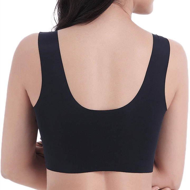 Soutien-gorge en dentelle sans armature, confort grande taille, noir, ultra extensible