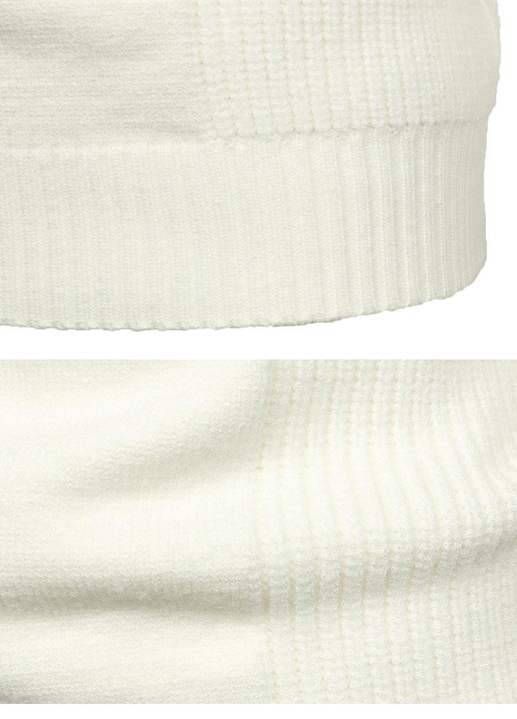 Chandail en tricot ajusté pour homme, style vintage, à manches raglan et poche à revers