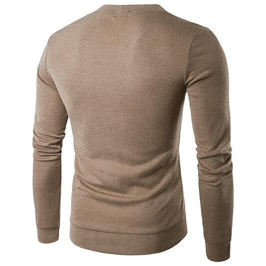 Herren Strickcardigan mit V-Ausschnitt und Unifarbe