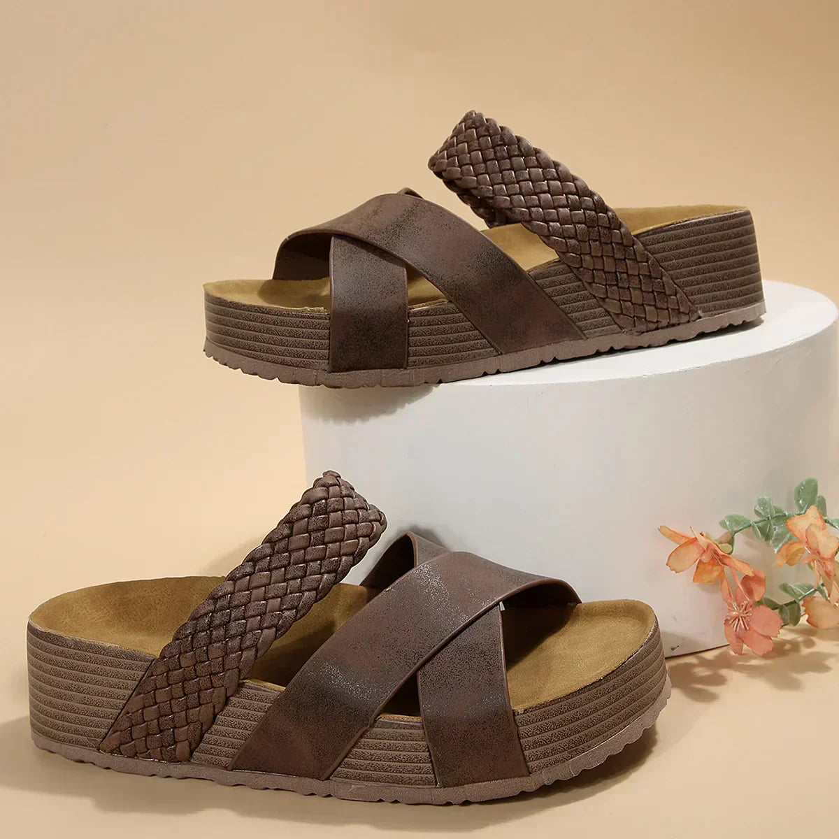 Sandales tressées pour femmes