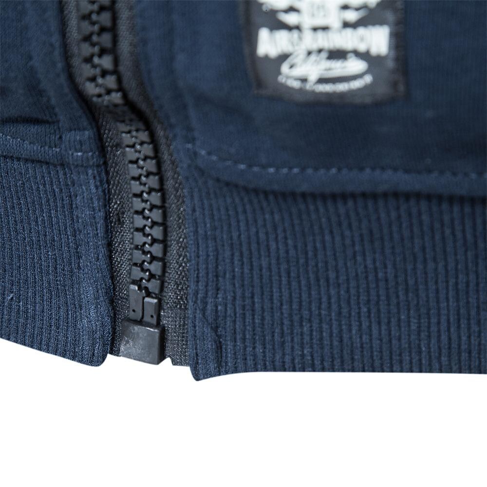 Veste de survêtement zippée en molleton uni à col baseball pour homme